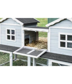 Dehner Nagerheim Happy Home Refugio, Ca. B190/H117/T76 Cm -Natur Garten Verkauf 6846174 WE DE 005 DehnerMarkenqualitaetKaninchenstallDoppelstock