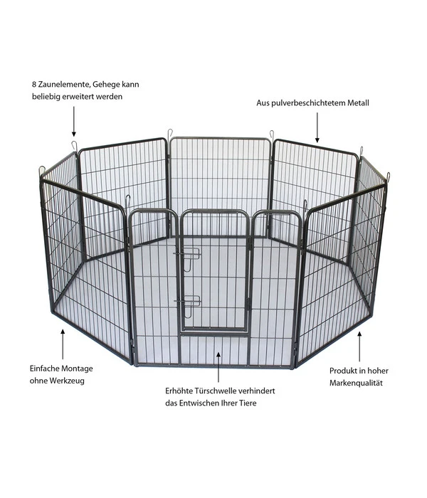 Dehner Nager-Freilauf Flexi, Grau, 8 X Ca. B80/H60 Cm 4 Dehner Nager-Freilauf Flexi, Grau, 8 X Ca. B80/H60 Cm – Bild 2