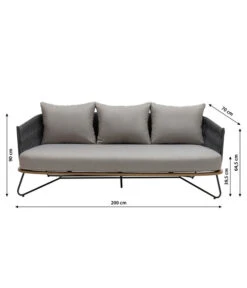 Dehner Gartenlounge Monte Carlo, 4-teilig -Natur Garten Verkauf 6895346 WE BG 001 LoungeMonteCarlo