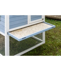 Dehner XXL Nagerheim Happy Home Funny, Hellblau, Ca. B170/H120/T99 Cm -Natur Garten Verkauf 6896997 WE DE 006 DehnerMarkenqualitaetKaninchenstallFlocke