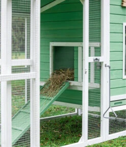 Dehner Hühnerstall Happy Farm Lotti, Hellgrün, Ca. B182/H119,5/T91 Cm -Natur Garten Verkauf 6897052 WE DE 001 DehnerMarkenqualitaetHuehnerstallLotti