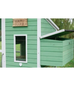 Dehner Hühnerstall Happy Farm Lotti, Hellgrün, Ca. B182/H119,5/T91 Cm -Natur Garten Verkauf 6897052 WE DE 003 DehnerMarkenqualitaetHuehnerstallLotti