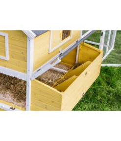 Dehner Hühnerstall Happy Farm Miami, Gelb, Ca. B337/H158,5/T145,8 Cm -Natur Garten Verkauf 6897169 WE DE 004 DehnerMarkenqualitaetHuehnerstallMiami