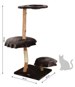 Dehner Premium Lovely Kratzbaum Klettern & Rasten, Ca. B58/H138/T58 Cm -Natur Garten Verkauf 6903181 WE BG 001 DehnerLovelyKatzenkratzbaumKletternRasten