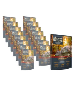 Dehner Wild Nature Nassfutter Für Katzen Unterholz Senior, Wildschwein, 16 X 85 G