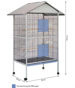 Dehner Vogelvoliere Hammer Blow, Ca. B90/H176/T60 Cm -Natur Garten Verkauf 6916514 WE BG 001 MQVoliereHammerschlagweisss