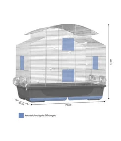 Dehner Lieblinge Vogelkäfig Phoenix 80, Ca. B79/H73/T45 Cm -Natur Garten Verkauf 6917637 WE BG 001 DMQVHPhoenix80