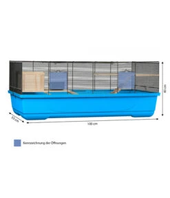 Dehner Lieblinge Nagerkäfig Roma 100, Ca. B100/H40/T53 Cm -Natur Garten Verkauf 6917793 WE BG 001 DMQNKRoma100