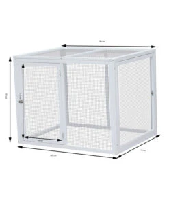 Dehner Freilauf Florenz, Weiß, Ca. B102/H80/T74 Cm -Natur Garten Verkauf 6919617 WE DE 001 MassgrafikMQFreilaufFlorenzweiss