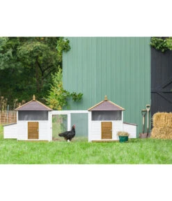 Dehner Freilauf Florenz, Weiß, Ca. B102/H80/T74 Cm -Natur Garten Verkauf 6919625 6919609 6919617 WE MO 014 DehnerMarkenqualitaetHuehnerstallFlorenzFreigehege