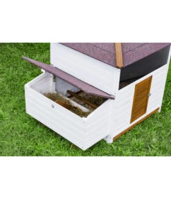 Dehner Hühnerstall Florenz, Weiß/braun, Ca. B122,3/H120,7/T91,7 Cm -Natur Garten Verkauf 6919625 6919609 WE MO 004 DehnerMarkenqualitaetHuehnerstallFlorenzFreigehege