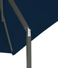 Dehner Sonnenschirm Andros, Ca. 250 X 210 X 150 Cm, Aluminium/Polyester, Blau -Natur Garten Verkauf 73f0cb49d09550d285627713cf4f3885