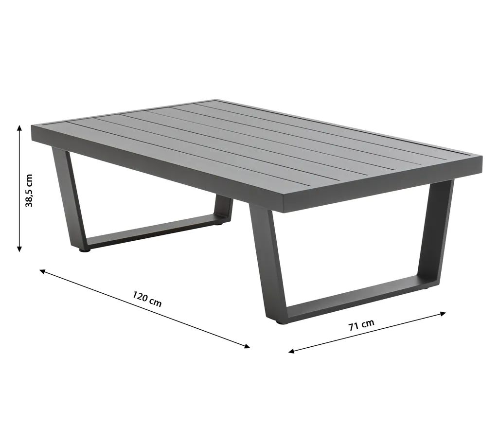 Dehner Gartenlounge Bellevue Inkl. Polster, 3-teilig, Aluminium/Polyester/Polyurethan, Dunkelgrau/hellgrau 10 Dehner Gartenlounge Bellevue Inkl. Polster, 3-teilig, Aluminium/Polyester/Polyurethan, Dunkelgrau/hellgrau – Bild 8