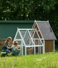 Dehner Lieblinge Hühnerstall Madita, Mit Freilauf, 173.5 X 223 X 140 Cm, Tannenholz/Metall, Braun/weiß -Natur Garten Verkauf 845f88ab10826833db82dd0b3f977b62