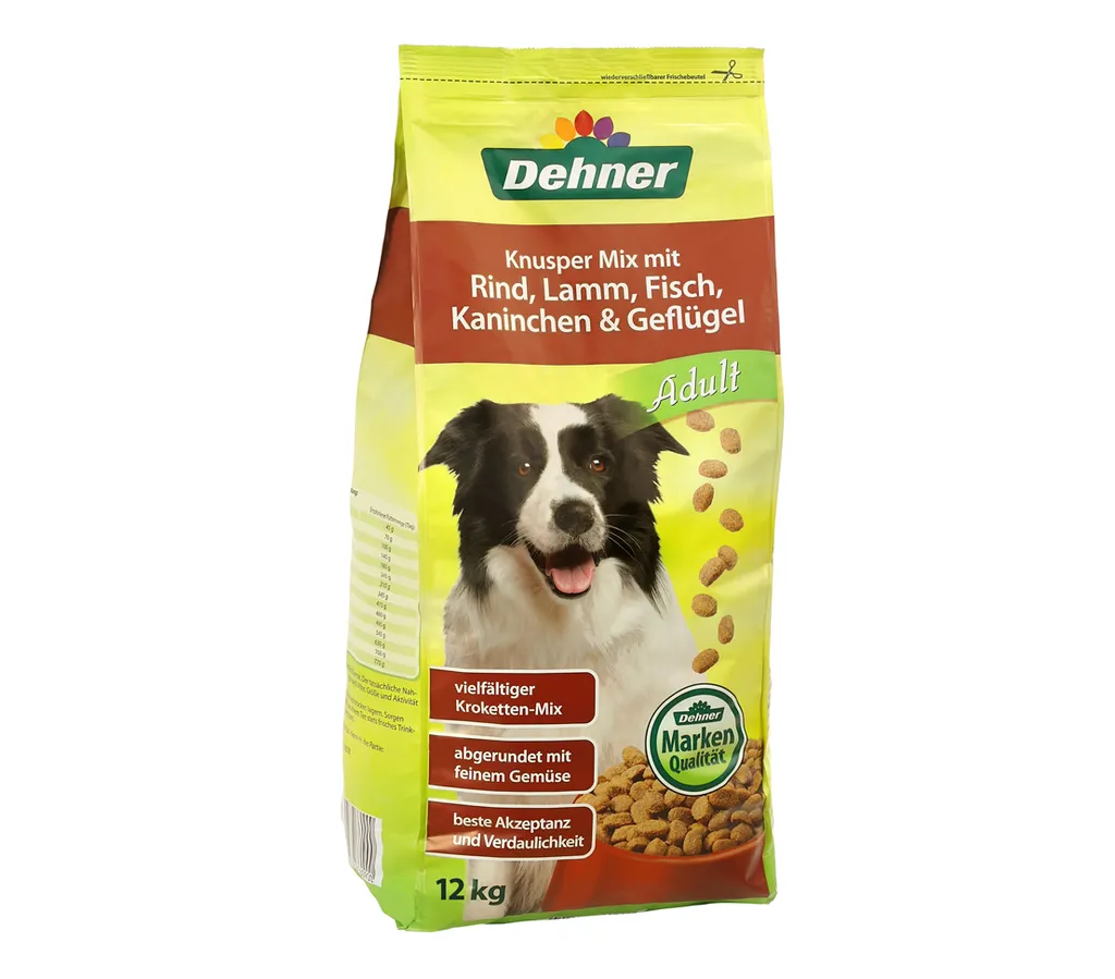 Dehner Hundetrockenfutter Adult, Knusper Mix Mit Rind, Lamm, Fisch, Kaninchen Und Geflügel, 12 Kg 3 Dehner Hundetrockenfutter Adult, Knusper Mix Mit Rind, Lamm, Fisch, Kaninchen Und Geflügel, 12 Kg