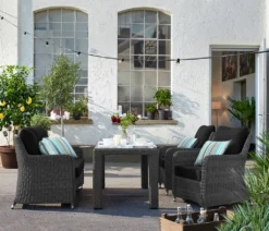 Dehner Geflechtlounge Toska, 4-teilig, Polyrattan, Grau, Inkl. Polster 27 Dehner Geflechtlounge Toska, 4-teilig, Polyrattan, Grau, Inkl. Polster -Natur Garten Verkauf 99c161dfbdb155eecd8ccaff226f5ee7