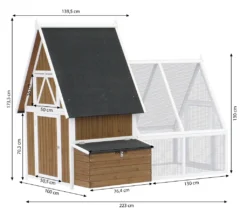 Dehner Lieblinge Hühnerstall Madita, Mit Freilauf, 173.5 X 223 X 140 Cm, Tannenholz/Metall, Braun/weiß -Natur Garten Verkauf a0f6e14c4e15c0e127551d6b6b13da22