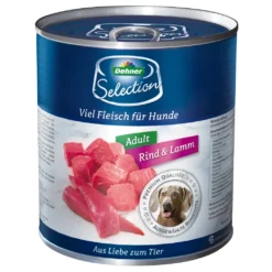 Dehner Premium Hundefutter Adult, Rind Und Lamm, 6 X 800 G (4.8 Kg) -Natur Garten Verkauf a383cda44fdc4a21ac5088b25450f271