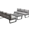 Dehner Gartenlounge Bellevue Inkl. Polster, 3-teilig, Aluminium/Polyester/Polyurethan, Dunkelgrau/hellgrau -Natur Garten Verkauf a51908c14ad1f77898a4c20f71bcc42a