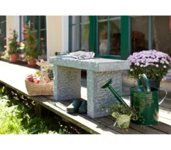 Dehner Gartenbank, 2-Sitzer, Ca. 100 X 30 X 44 Cm, Granit, Grau -Natur Garten Verkauf a5345163ba4d6e41722cf2b24f27fe01