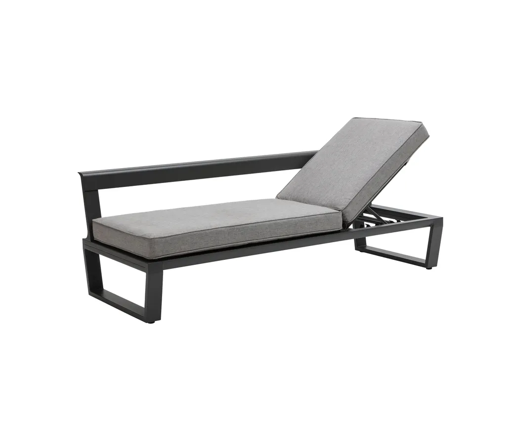 Dehner Gartenlounge Bellevue Inkl. Polster, 3-teilig, Aluminium/Polyester/Polyurethan, Dunkelgrau/hellgrau 6 Dehner Gartenlounge Bellevue Inkl. Polster, 3-teilig, Aluminium/Polyester/Polyurethan, Dunkelgrau/hellgrau – Bild 4