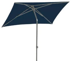 Dehner Sonnenschirm Andros, Ca. 250 X 210 X 150 Cm, Aluminium/Polyester, Blau -Natur Garten Verkauf b0ad77211d5eef8d97c946e47af8eaa9