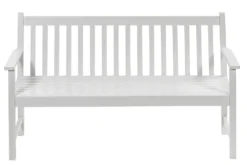 Dehner Gartenbank Mykonos, 3-Sitzer, 150 X 89 X 61.5 Cm, FSC® Akazienholz, Weiß -Natur Garten Verkauf b30a87313214fe09a189c956f94a5e0d