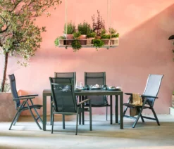 Dehner Klappsessel Chicago, Hochlehner, 109 X 63 X 68 Cm, Aluminium/Textilene, Grau -Natur Garten Verkauf b3d5e2406c81ac39df540cd1c774c566