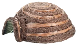 Dehner Natura Igelhaus Inuit, Ca. 21 X 52 X 56 Cm, Stahl/Rattan, Natur