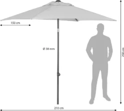 Dehner Sonnenschirm Andros, Ca. 250 X 210 X 150 Cm, Aluminium/Polyester, Blau -Natur Garten Verkauf d11ce7e9f131844bc2ec62de0e32d5ee