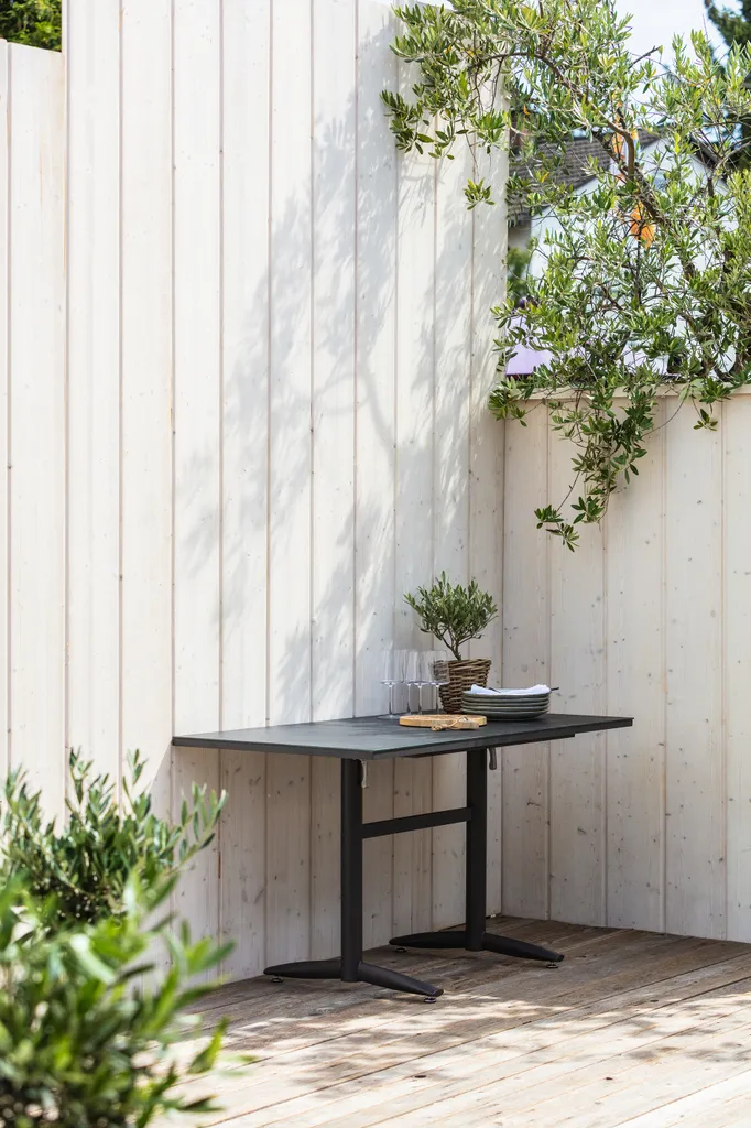 Dehner Klapptisch Riverside, Ca. 140 X 75 X 70 Cm, Aluminium/Keramik, Grau 9 Dehner Klapptisch Riverside, Ca. 140 X 75 X 70 Cm, Aluminium/Keramik, Grau – Bild 7