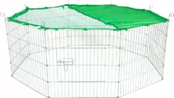 Dehner Kleintier Freilaufgehege Magnus, Mit Sonnenschutz, Ø Ca. 140 Cm, Höhe 56 Cm, Metall