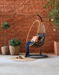 Dehner Hängesessel Venezia, Ca. 197 X 82.5 X 101.5 Cm, Stahl/Polyester, Schwarz/beige -Natur Garten Verkauf e4b3535d051d57f3b60c5495293fa18b