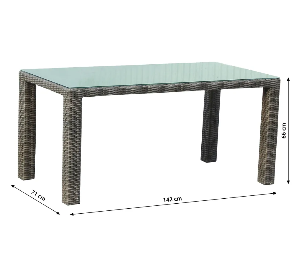 Dehner Geflechtlounge Toska, 4-teilig, Polyrattan, Grau, Inkl. Polster 11 Dehner Geflechtlounge Toska, 4-teilig, Polyrattan, Grau, Inkl. Polster – Bild 9