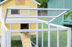 Dehner Hühnerstall Happy Farm Miami, Mit Freigehege, 158.5 X 337 X 145.8 Cm, Holz/Filz, Gelb/weiß -Natur Garten Verkauf fca830851b534afd1295f8ebc249e0f8